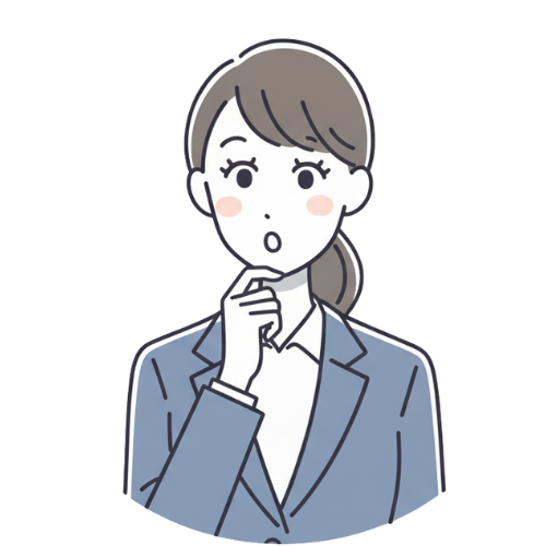 悩む生保レディのイラスト