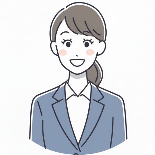 笑顔の生保レディのイラスト