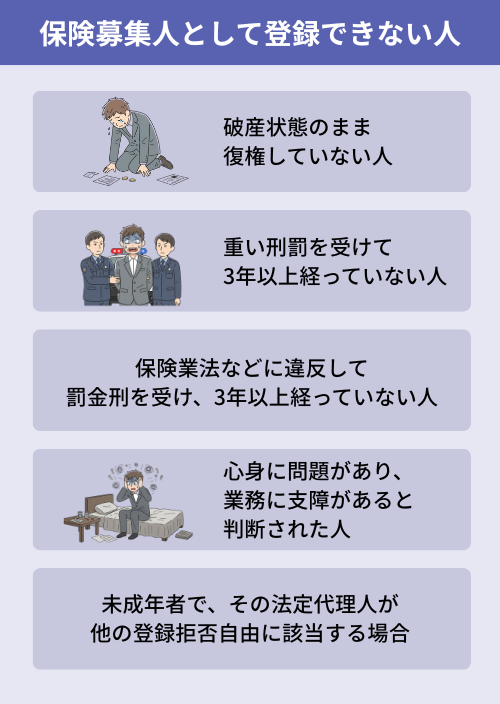 生命保険募集人に登録できない人